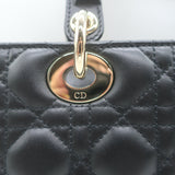 Christian Dior Medium Lady Dior Bag Black Cannage Lambskin Leather Crossbody