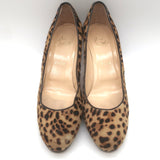 Christian Louboutin Prorata 90 Leopard Print Calf Hair Pumps Brown Size 41.5