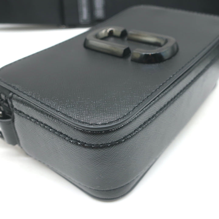 Marc Jacobs The Snapshot DTM Crossbody Camera Bag Black Saffiano Leather NEW