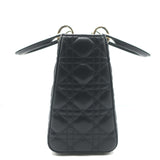 Christian Dior Medium Lady Dior Bag Black Cannage Lambskin Leather Crossbody