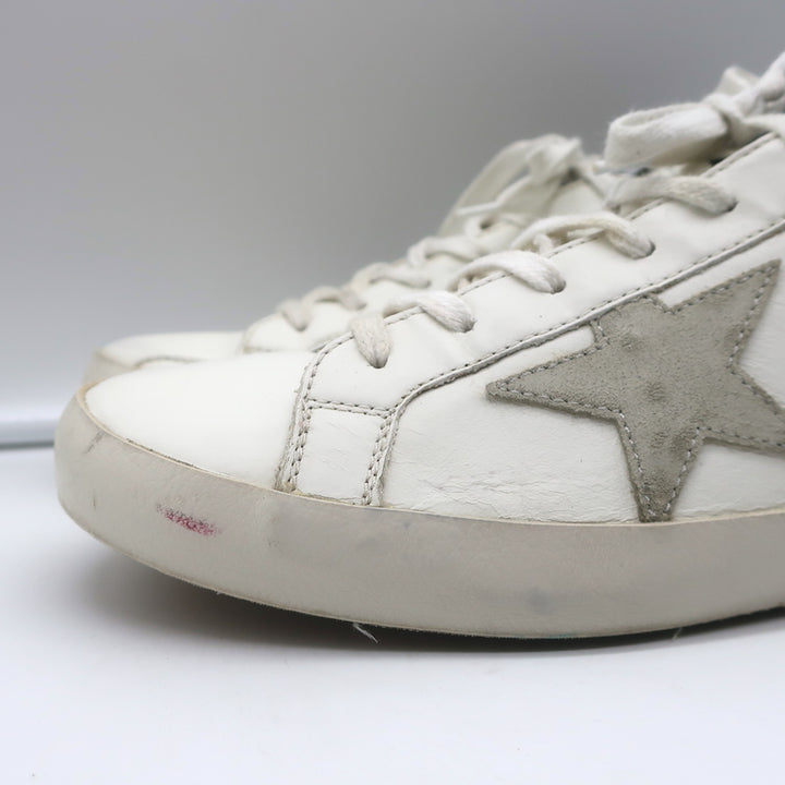 Golden Goose Superstar Sneakers White &amp; Black Leather Size 40