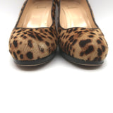 Christian Louboutin Prorata 90 Leopard Print Calf Hair Pumps Brown Size 41.5