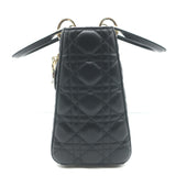 Christian Dior Medium Lady Dior Bag Black Cannage Lambskin Leather Crossbody