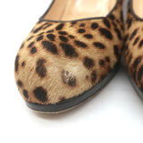 Christian Louboutin Prorata 90 Leopard Print Calf Hair Pumps Brown Size 41.5