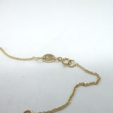 Zoe Lev Mini Diamond Script Initial Necklace 14k Gold NEW