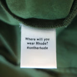 Rhode Puff Sleeve Mini Dress Madeline Olive Linen-Cotton Size 2