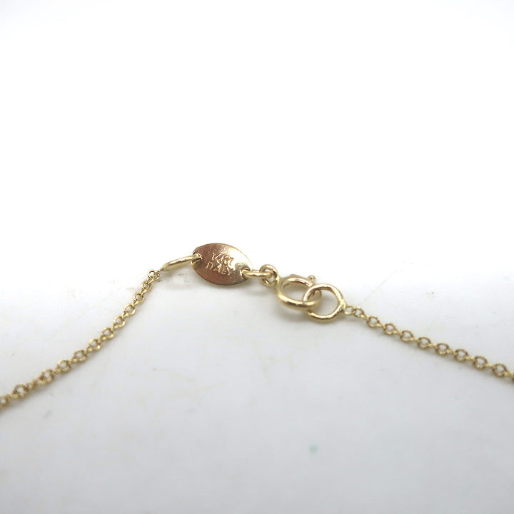 Zoe Lev Mini Diamond Script Initial Necklace 14k Gold NEW
