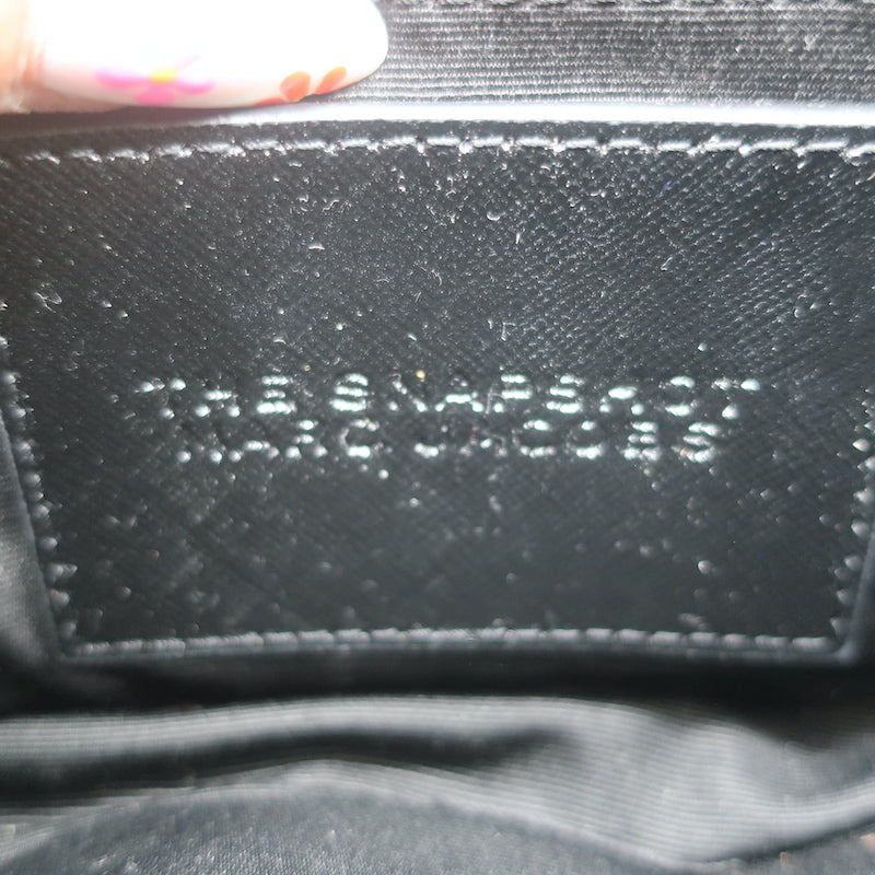 Marc Jacobs The Snapshot DTM Crossbody Camera Bag Black Saffiano Leather NEW