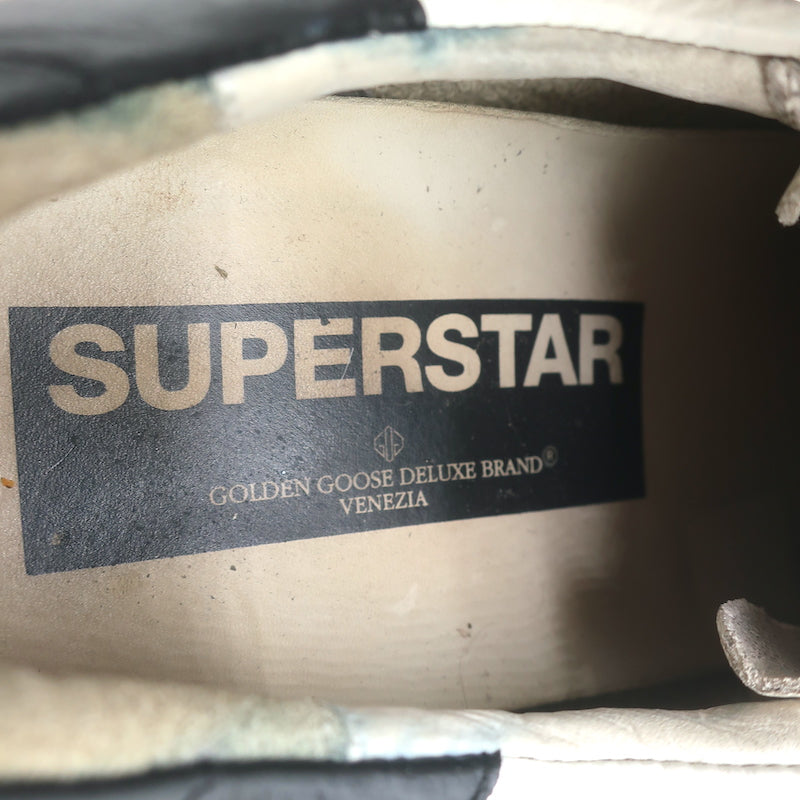Golden Goose Superstar Sneakers White &amp; Black Leather Size 40