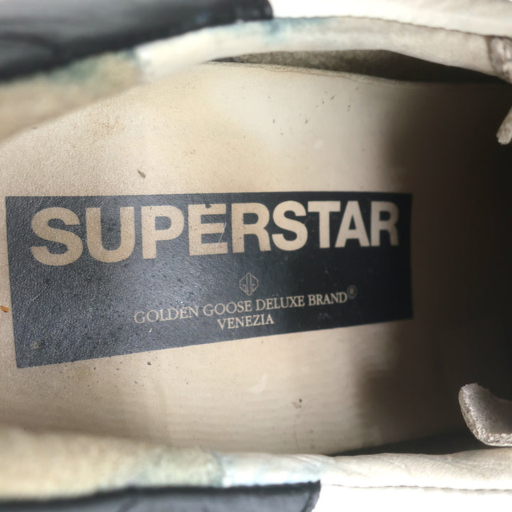 Golden Goose Superstar Sneakers White &amp; Black Leather Size 40