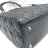 Christian Dior Medium Lady Dior Bag Black Cannage Lambskin Leather Crossbody