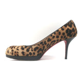 Christian Louboutin Prorata 90 Leopard Print Calf Hair Pumps Brown Size 41.5