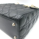 Christian Dior Medium Lady Dior Bag Black Cannage Lambskin Leather Crossbody