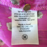 Sabina Musayev Gardenia Puff Sleeve Midi Dress Fuchsia Floral Print Size Medium