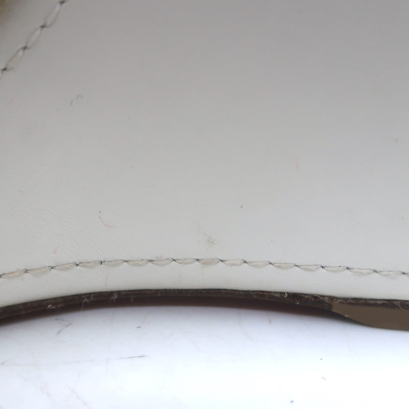 Christian Louboutin Almeria 120 Espadrille Wedge Sandals White Leather Size 37