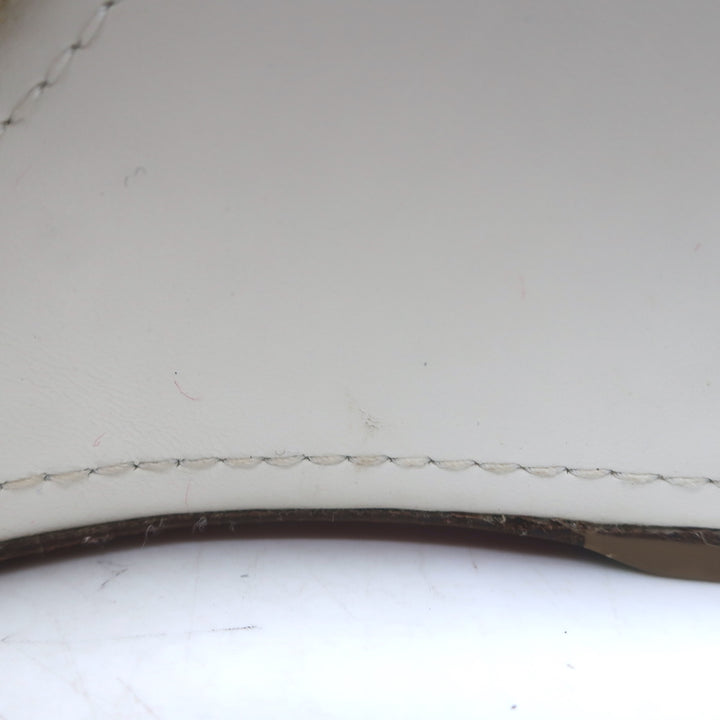 Christian Louboutin Almeria 120 Espadrille Wedge Sandals White Leather Size 37