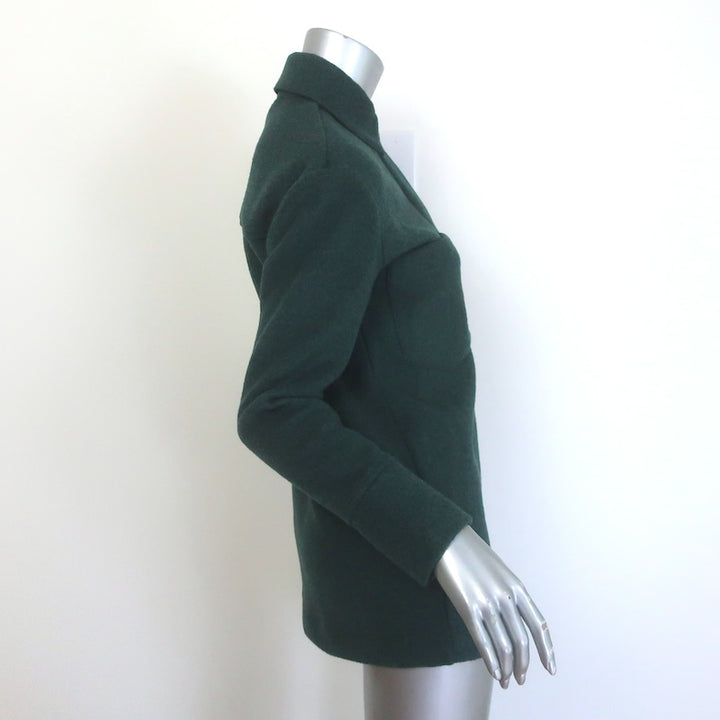 Vince Oversize Shirt Jacket Teal Felted Wool-Blend Size Extra Extra Small