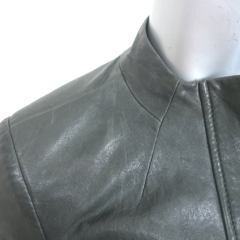 J Brand Leather Jacket Gray Size Small