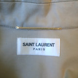 Saint Laurent Saharienne Safari Dress Beige Gabardine Size 40 Long Sleeve Mini