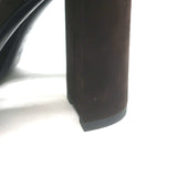 Hermes Jazz 90 Platform Ankle Strap Sandals Dark Brown Suede Size 39