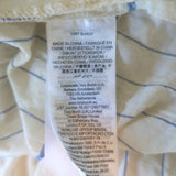 Tory Burch Smocked Midi Dress Ivory Striped Cotton Size Small