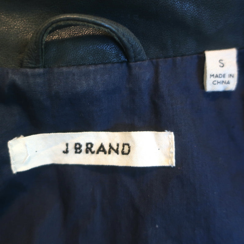 J Brand Leather Jacket Gray Size Small
