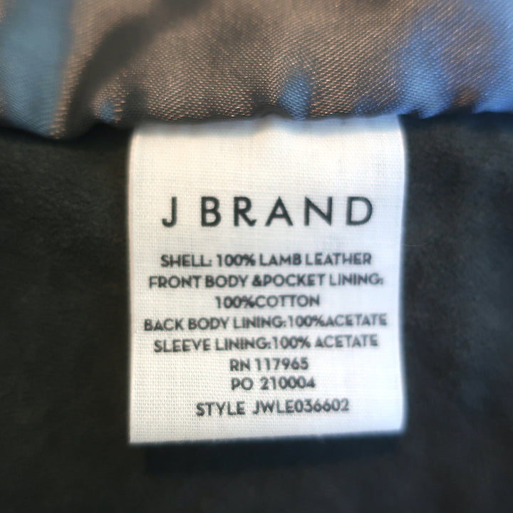 J Brand Leather Jacket Gray Size Small