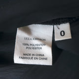 Ulla Johnson Midi Dress Tullia Black Pleated Satin Size 0 Sleeveless Tie Neck