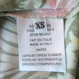 La DoubleJ Capalbio Maxi Dress Pink Big Pineapple Print Size Extra Small NEW
