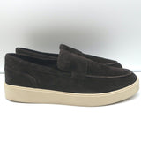 Vince Toren Slip-On Loafers Dark Brown Suede Size 9.5
