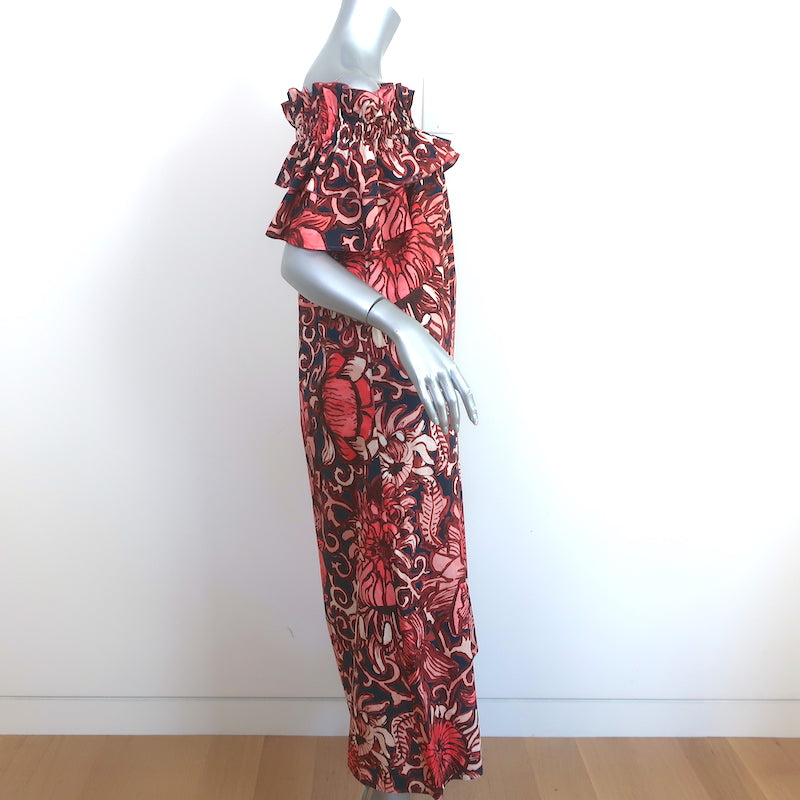 La DoubleJ Breakfast Dress Navy/Pink Floral Print Size Extra Extra Small
