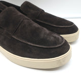 Vince Toren Slip-On Loafers Dark Brown Suede Size 9.5