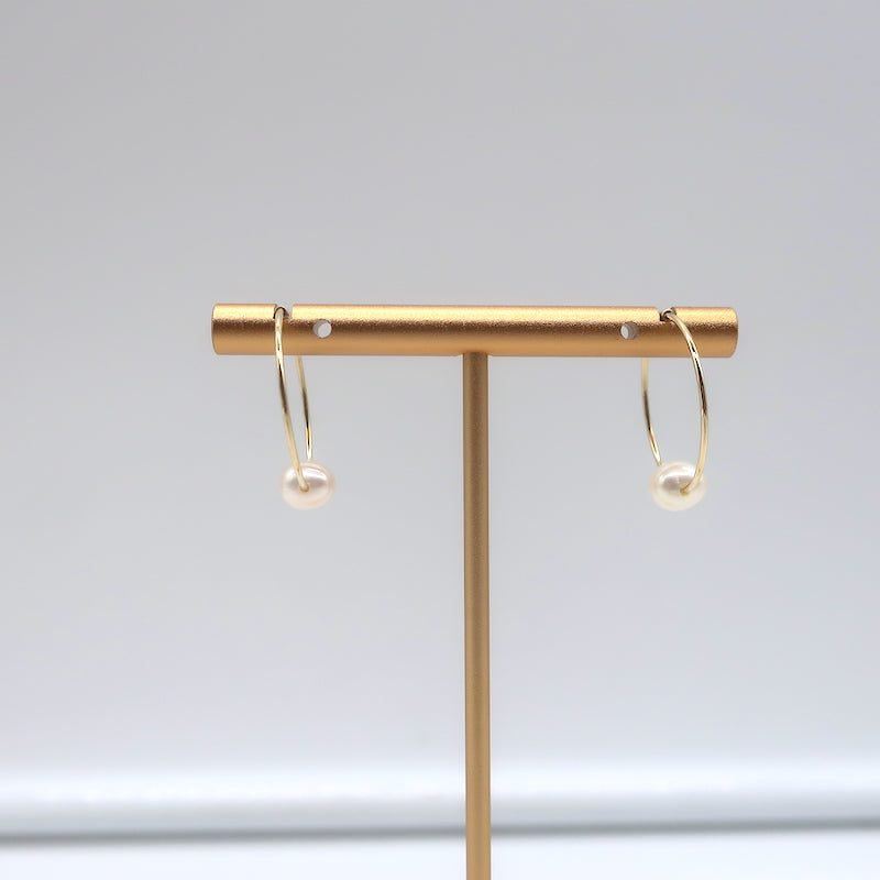 Ariel Gordon Jewelry Mini Endless Pearl Hoops 14k Gold