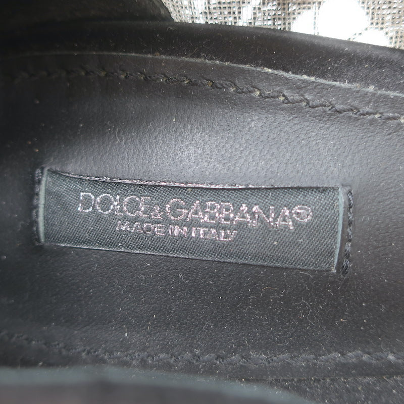 Dolce &amp; Gabbana Bellucci Crystal-Embellished Lace Pumps Black Size 42