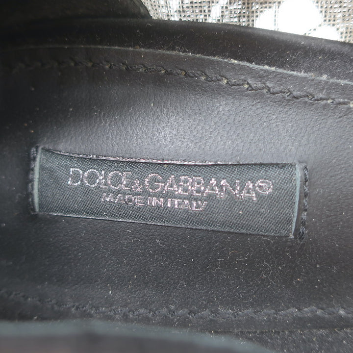 Dolce &amp; Gabbana Bellucci Crystal-Embellished Lace Pumps Black Size 42