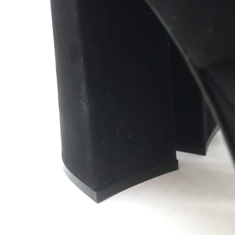 Gianvito Rossi 70 Crisscross Platform Slide Sandals Black Suede Size 39