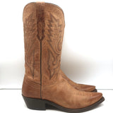 Lucchese Lewis Cowboy Boots Tan Leather Size 9 D
