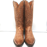 Lucchese Lewis Cowboy Boots Tan Leather Size 9 D