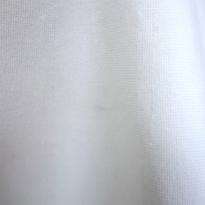 Oscar de la Renta Guipure Lace-Trimmed Dress White Stretch Knit Size Large