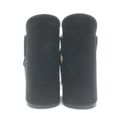 Gianvito Rossi 70 Crisscross Platform Slide Sandals Black Suede Size 39