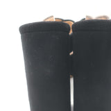 Gianvito Rossi 70 Crisscross Platform Slide Sandals Black Suede Size 39