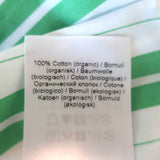 GANNI Striped Wrap Shirt White & Green Cotton Size 38 Long Sleeve Top