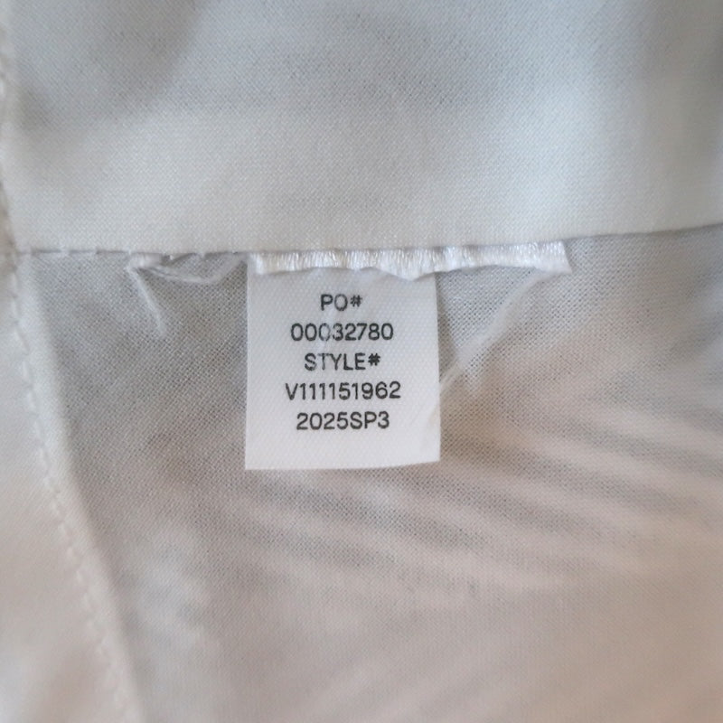 Vince Ticking Stripe Draped Midi Dress Blue/White Linen-Cotton Size 2 NEW