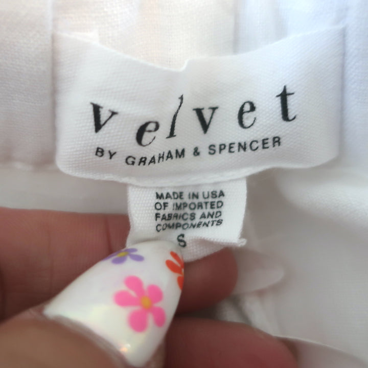 Velvet by Graham &amp; Spencer Zola Linen Pants White Size Small