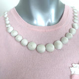 Prada Trompe L'oeil Sleeveless Sweater Top Pink Size 40