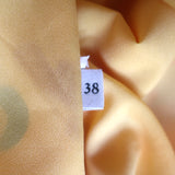 Altuzarra Cold Shoulder Midi Dress Yellow Floral Print Silk Crepe Size 38