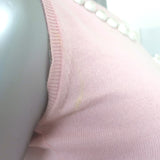 Prada Trompe L'oeil Sleeveless Sweater Top Pink Size 40