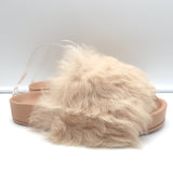 Jil Sander Toscana Shearling Slide Sandals Nude Size 39
