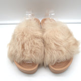 Jil Sander Toscana Shearling Slide Sandals Nude Size 39