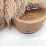 Jil Sander Toscana Shearling Slide Sandals Nude Size 39